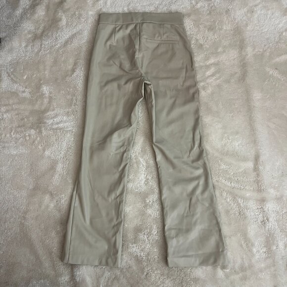 Zara cream faux leather pants - Picture 2 of 3